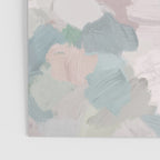 Fuzzy Flowers II - Mint Seafoam Green Dusty Rose Blush Pink Pastel Abstract Flower Painting Art Poster Gallery Image 3