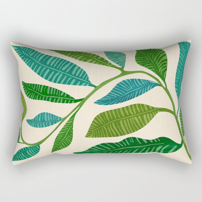 Let's Go Botanical Rectangular Pillow Gallery Image 1