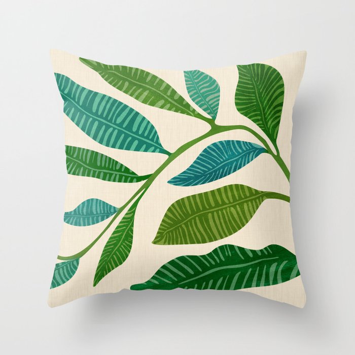 Let's Go Botanical Throw Pillow Gallery Image 1