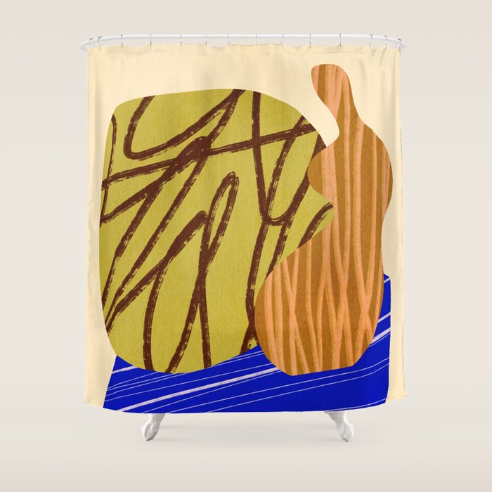 Abstract composition E01 Shower Curtain Gallery Image 1