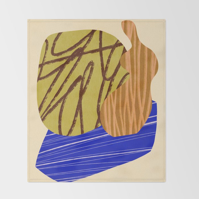 Abstract composition E01 Throw Blanket Gallery Image 2
