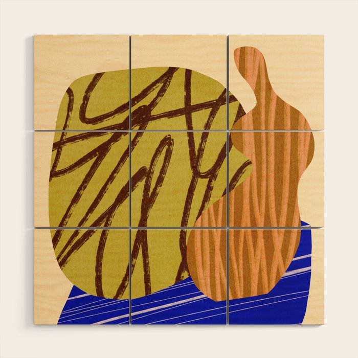 Abstract composition E01 Wood Wall Art Gallery Image 1