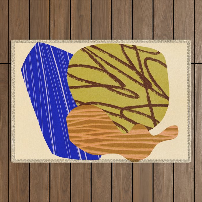 Abstract composition E01 Outdoor Rug Gallery Image 1