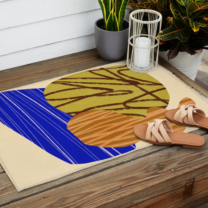 Abstract composition E01 Outdoor Rug Gallery Image 2