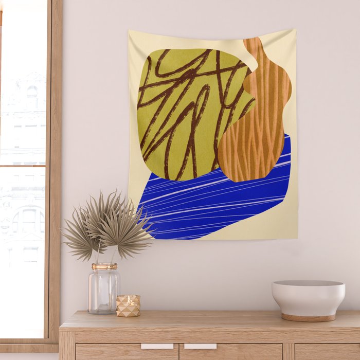 Abstract composition E01 Wall Tapestry Gallery Image 2