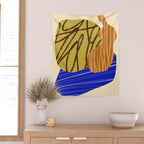 Abstract composition E01 Wall Tapestry Gallery Image 2