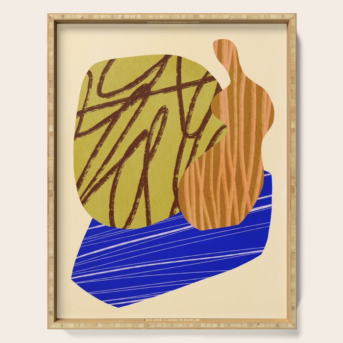 Abstract composition E01 Serving Tray Gallery Image 1