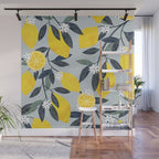 Lemons pattern Wall Mural Gallery Image 1