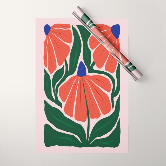 Carmine Lily Wrapping Paper Gallery Image 1