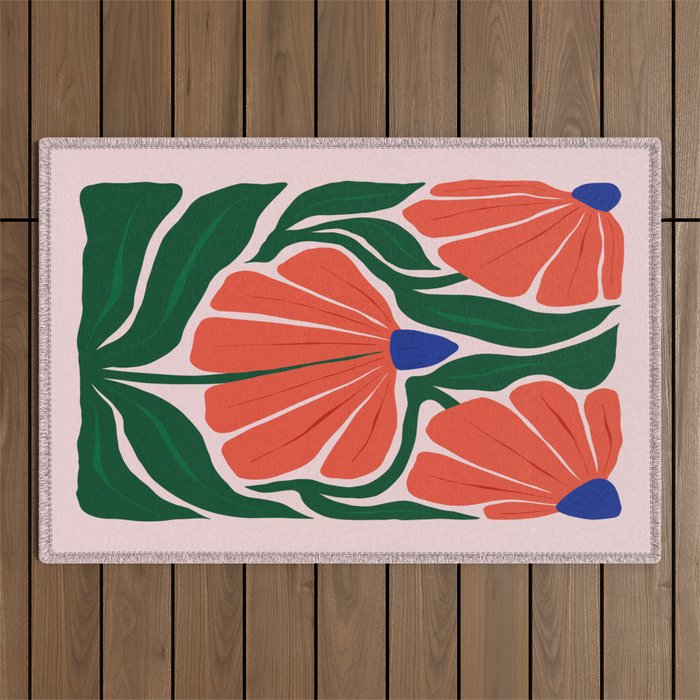 Carmine Lily Outdoor Rug Gallery Image 1