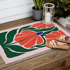 Carmine Lily Outdoor Rug Gallery Image 2