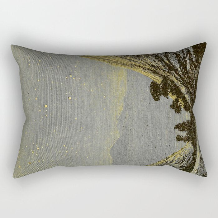 Astronomy for amateurs - 1904 Star Night Sky Landscape Rectangular Pillow Gallery Image 2