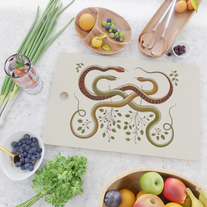 Snakes by Albertus Seba Cutting Board Gallery Image 2