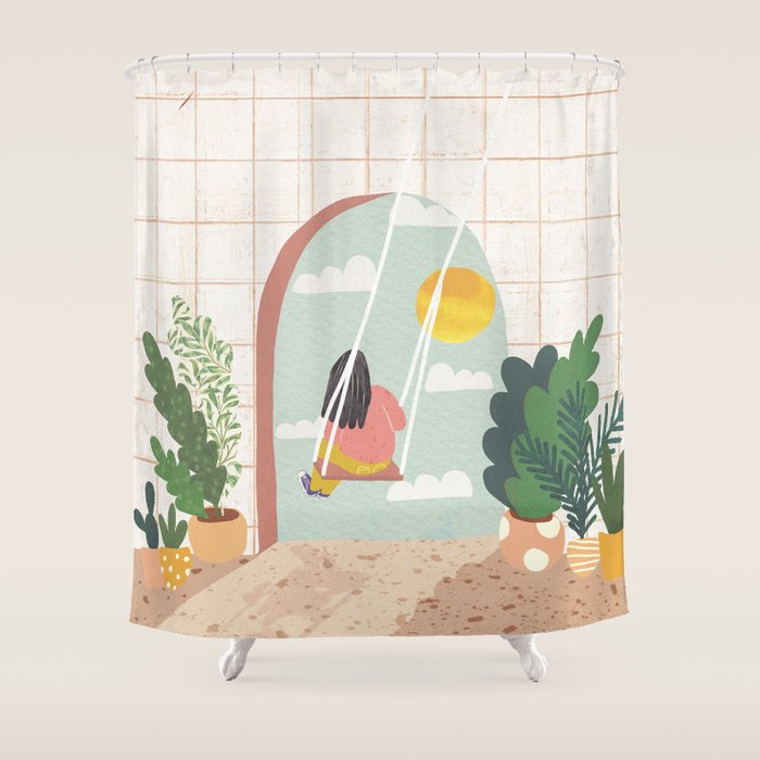 The Future is Bright Shower Curtain Gallery Image 1