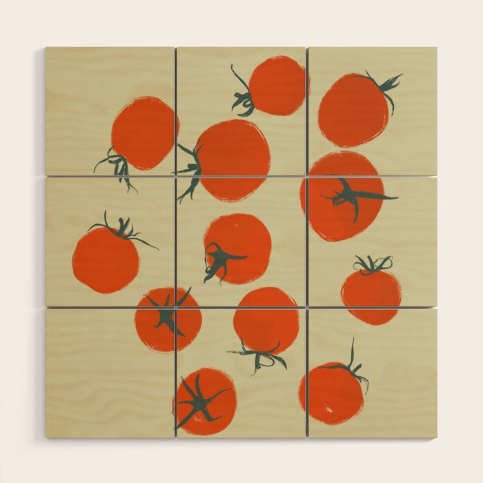 Dozen Pomodoros Wood Wall Art