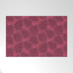 Winter & Woodsy Pine Trees in Ruby Red Welcome Mat Gallery Image 1