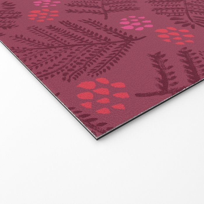 Winter & Woodsy Pine Trees in Ruby Red Welcome Mat Gallery Image 2