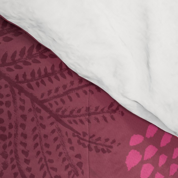 Winter & Woodsy Pine Trees in Ruby Red Comforter Gallery Image 4