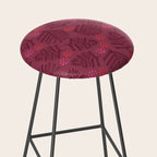 Winter & Woodsy Pine Trees in Ruby Red Stool Gallery Image 2