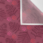 Winter & Woodsy Pine Trees in Ruby Red Wall Tapestry Gallery Image 3
