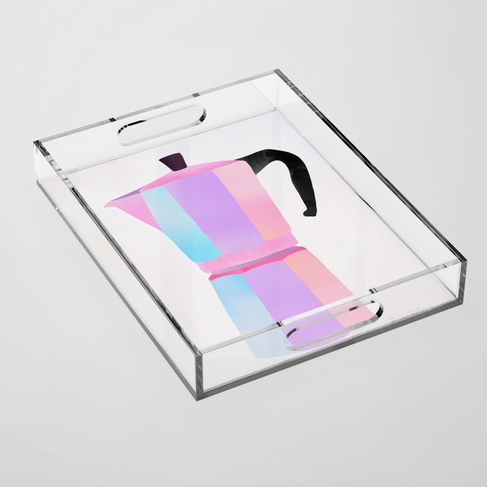 Neon Coffee Moka Pot Acrylic Tray Gallery Image 1