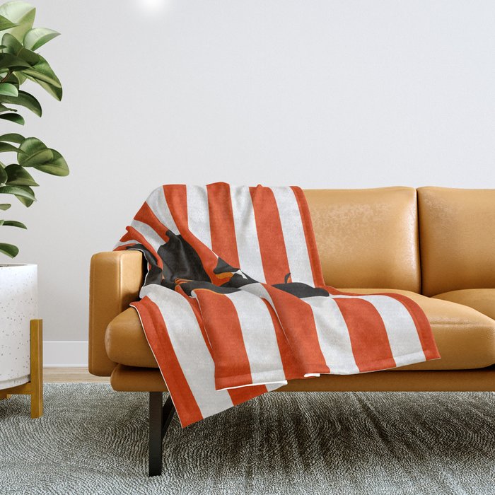 Still life - red stripe Throw Blanket Gallery Image 1
