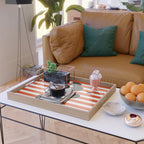 Still life - red stripe Serving Tray Gallery Image 2
