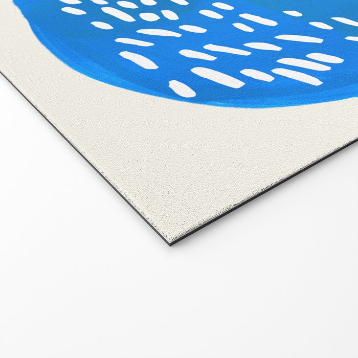 Mid Century Modern abstract Minimalist Fun Colorful Shapes Patterns Ikea Yellow & Blue Welcome Mat Gallery Image 2