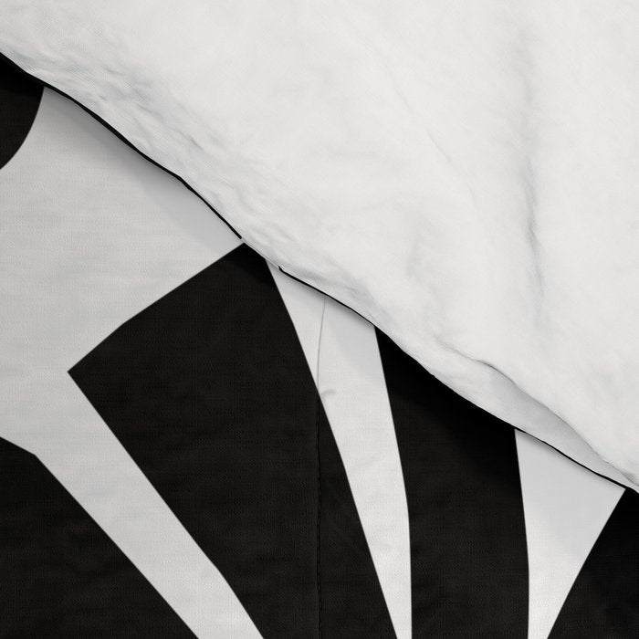 Black and white organic nature shape art pattern Comforter Gallery Image 4