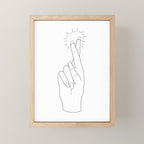 Fingers Crossed Mini Art Print Gallery Image 1
