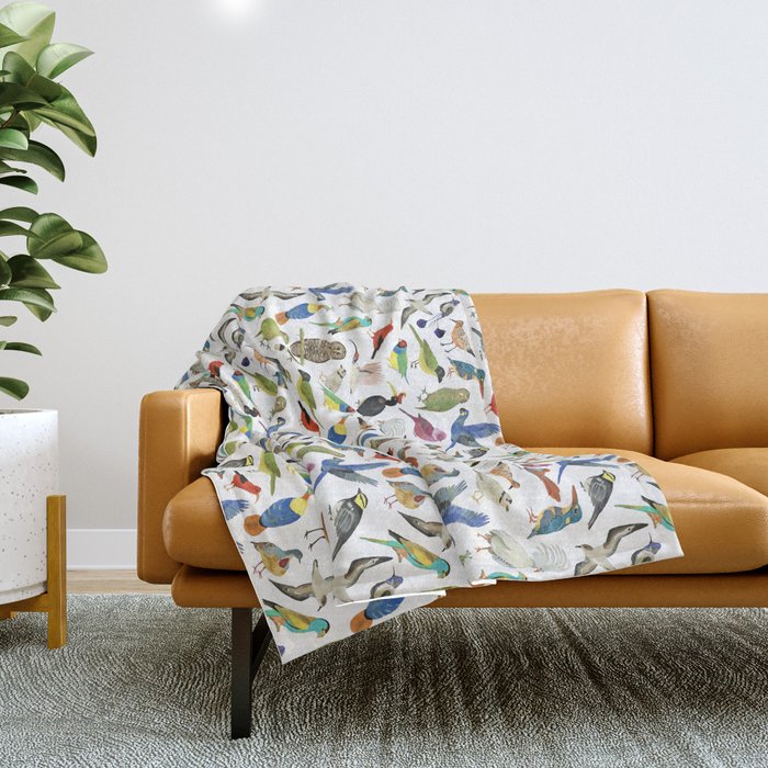 Endangered Birds Around the World Throw Blanket Gallery Image 1