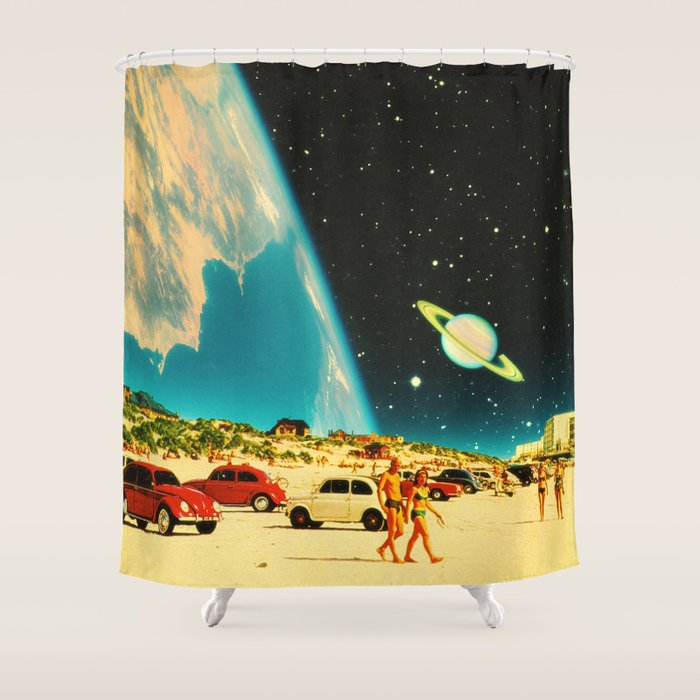 Galaxy Beach Shower Curtain Gallery Image 1