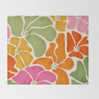 70's Florals Throw Blanket Gallery Image 2
