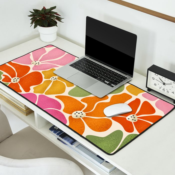 70's Florals Desk Mat Gallery Image 2
