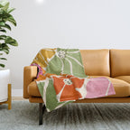 70's Florals Throw Blanket Gallery Image 1