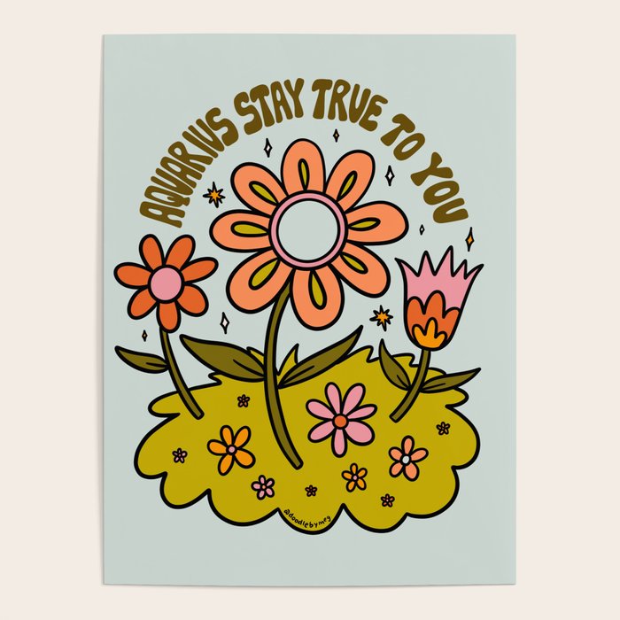 Aquarius Flower Poster Gallery Image 1