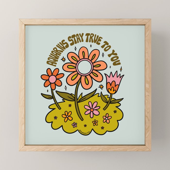 Aquarius Flower Mini Art Print Gallery Image 1
