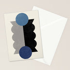 Balance Colorblock - Blue Grey Black Stationery Card Gallery Image 2