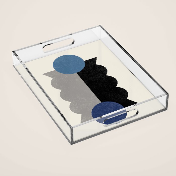 Balance Colorblock - Blue Grey Black Acrylic Tray Gallery Image 1