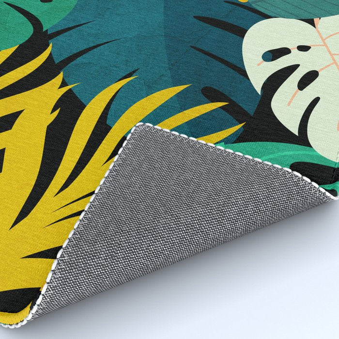 Tropical Jungle Leaves Rug Gallery Image 4