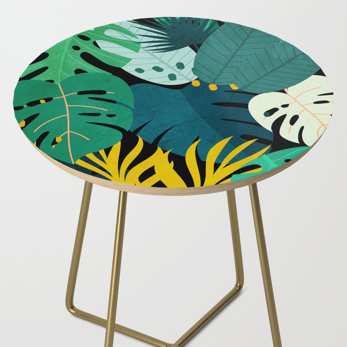 Tropical Jungle Leaves Side Table Gallery Image 2