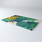 Tropical Jungle Leaves Rug Gallery Image 3