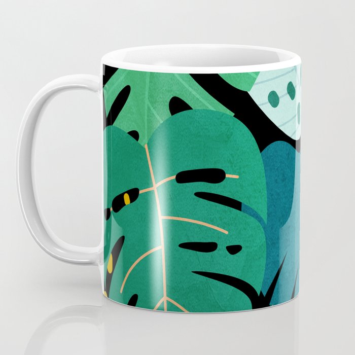 Tropical Jungle Leaves Coffee Mug Gallery Image 3
