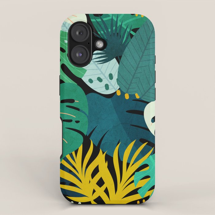 Tropical Jungle Leaves iPhone Case Gallery Image 1