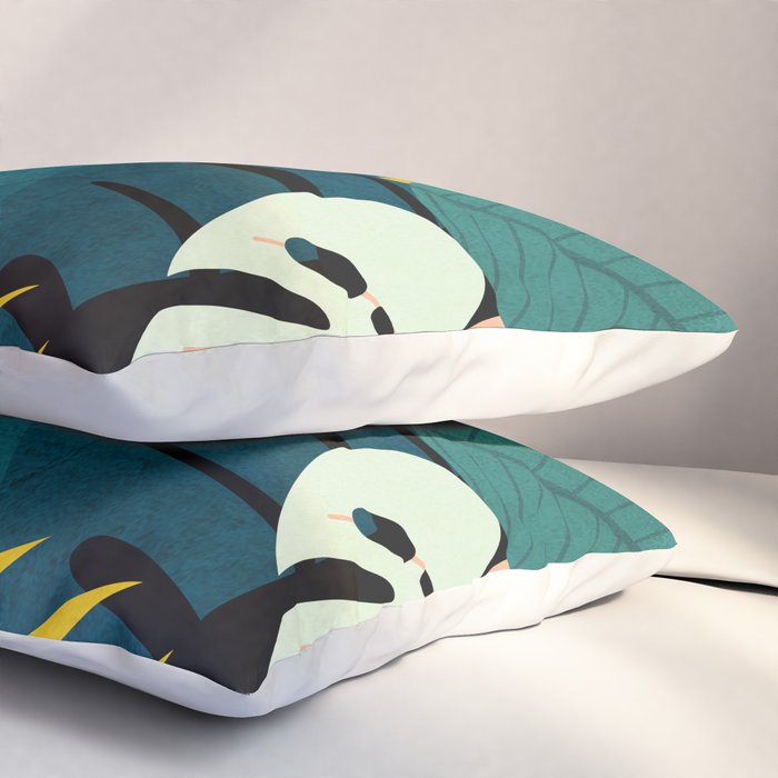 Tropical Jungle Leaves Pillow Sham Gallery Image 3