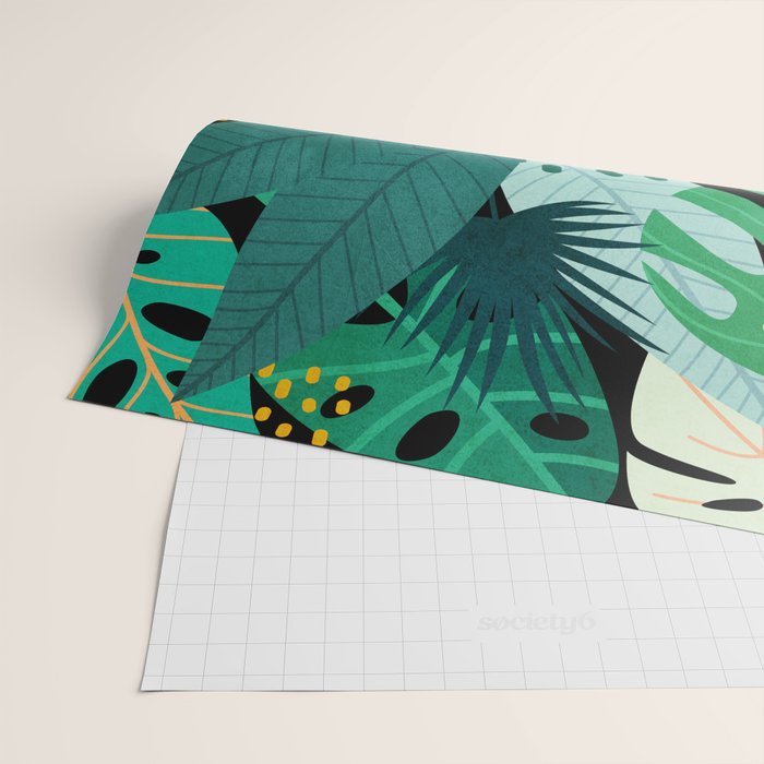 Tropical Jungle Leaves Wrapping Paper Gallery Image 2