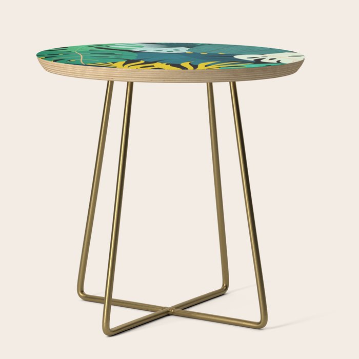 Tropical Jungle Leaves Side Table Gallery Image 1