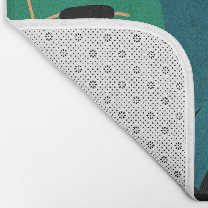 Tropical Jungle Leaves Bath Mat Gallery Image 2