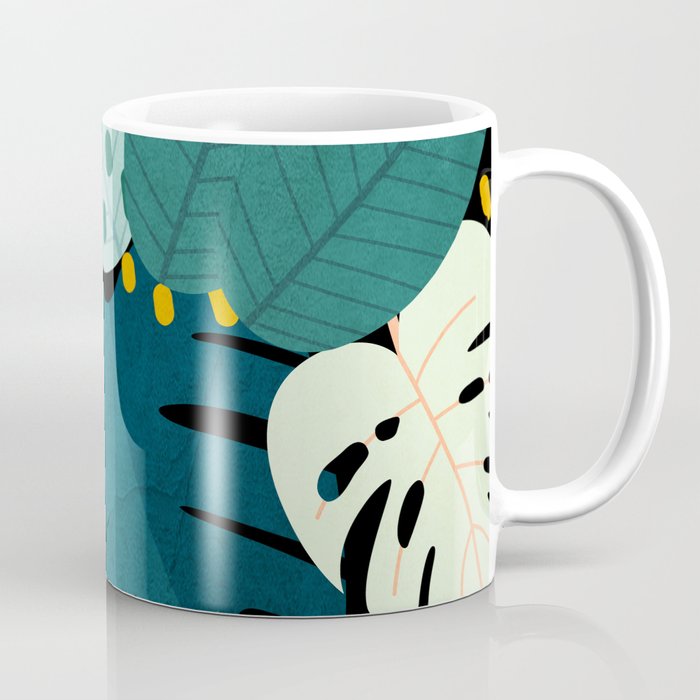 Tropical Jungle Leaves Coffee Mug Gallery Image 1