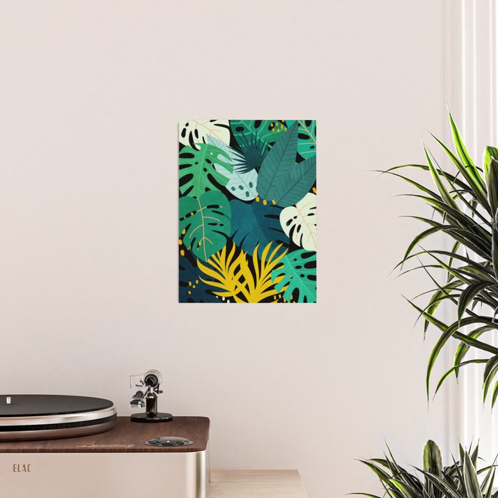 Tropical Jungle Leaves Poster Gallery Image 2
